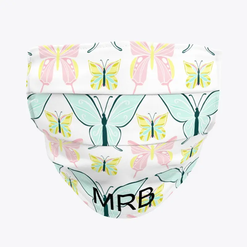 MRB Butterfly Face Mask White Background
